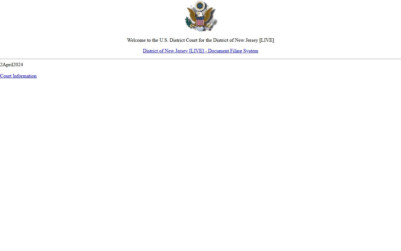 District of New Jersey CM/ECF for Passaic County federal court records